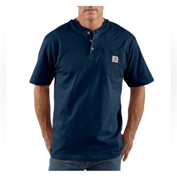 Carhartt Other - NWT Carhartt mens Workwear Pocket Henley Shirt loose fit navy